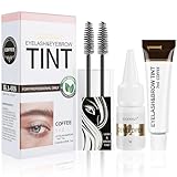 Augenbrauen Kit Augenbrauenfarbe, Farbe für Wimpern, Augenbrauen färben für einen natürlichen Look und ein langanhaltendes Ergebnis für 4-6 Wochen, 7ml, Kaffee/Dunkelbraun