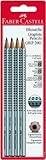 FABER-CASTELL 117198 - Bleistift GRIP 2001, 4er Packung enthält H, HB, B, 2B
