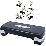 Steppbrett Fitness Aerobic Stepper Höhenverstellbar Step Bench Mit Stufen. Rutschfestes Trainingsgerät Für Büro Und Zuhause. Trainingsgeräte Für Zuhause