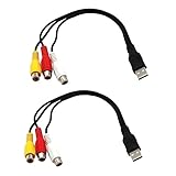 SEWACC 1 Paar USB zu Audio Adapterkabel Set USB Video und Audio Kabel für Tv Heimkino und Receiver Einfach zu Bedienen Leicht und Tragbar