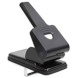 Belle Vous Hochwertiger 2-Loch-Locher Groß - 70 Blatt Kapazität - Abstand der Löcher 8 cm - Schreibtisch Locher für Ordner -Locher Schwarz mit Verriegelbarem Griff - Geeignet für Haus, Büro und Schule