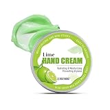 Limetten-Handcreme für trockene, rissige Hände, tief feuchtigkeitsspendende Handlotion in Reisegröße für Frauen und Männer, leichte, nicht fettende Feuchtigkeitscreme, spendet Feuchtigkeit, spendet
