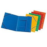 herlitz Einschlagmappe A4 mit Gummizug, farbig sortiert, 10 Stück