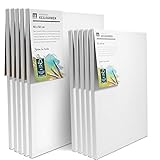 M MERCEO 10er Set Künstler Leinwand zum Bemalen (5 STK 40x50cm, 5 STK 30x40cm) Canvas Leinwand aus 100% Baumwolle, umlaufend aufgespannt auf FSC® Holz-Keilrahmen, 280g/m², 2-Fach weiß grundiert