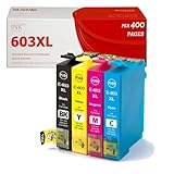 Ersatz für 603 603XL Tintenpatronen, kompatibel für Epson XP4100 XP-2100 XP-2105 XP-2155 XP-3100 XP-3150 XP-4105 WF-2820DWF WF-2830 WF-2840DWF Drucker, 1 Set