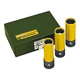 Proxxon 23938 Satz Nüsse für Radmuttern 17 - 19 - 21mm Länge 85mm Antrieb 12,5mm (1/2') inkl. Kasten