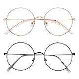 Uzndq 2 Pcs Brille,Blaulichtfilter Brille Damen,Kinderbrille Ohne Stärke,Blaulichtbrille,Blaulichtbrille Mit Unisex,Computer Blaulicht Blockierende,Geschenke Glasses Kinder