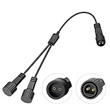 Dalugo Lichterkette Verteiler, IP65 Wasserdicht 2 Pin Verlängerungskabel Anschluss für Außen Weihnachtsbeleuchtung, Eiszapfen Weihnachten Lichter, Vorhang Lichter, Netz Lichter, G40 Globe Lichter