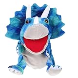 Toyvian Plüsch Dinosaurier Handpuppe Interaktive Kuscheltier Handspielpuppe Weiches Leichte Handpuppe für Jungen und Mädchen Kreatives Lernspielzeug