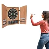 Dartscheibe Elektronisch 4 Led-Anzeigen Elektronische Dartscheibe Elektrische Dartscheibe Dartscheibe Elektronisch Outdoor BüRos GäRten PartyräUme Kneipen Garagen Gelb 102 * 62cm Eingang: 100-240v