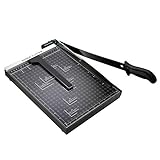A4 Papierschneider Profi, Hebelschneider 47cm, Metall Schneidegerät 32x25x3cm, Rollenschneider Fotoschneider für Schule & Büro
