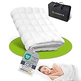 Juskys Gewichtsdecke/Anti-Stress-Therapiedecke 135x200 — beschwert, Glasperlen, Baumwolle & Mikrofaser, für Erwachsene mit Schlafproblemen — 5 kg