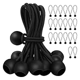 YuYueWeiXiao Spanngummi mit Ball, 2 0 Stück 15cm Planenspanner, Multifunktional Spanngummi, Gummiseilaufspreizer mit Ball, Robuster Gummispanner für Campingzelt