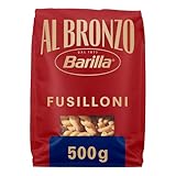 Barilla Pasta Al Bronzo Fusilloni 500g I Nudeln aus Bronze-Formen, Saucenhaftung auf die italienische Art, 100% hochwertiger Hartweizen verleiht den vollmundigen Geschmack