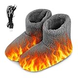 LYPPUL USB Elektrisch Beheizbare Hausschuhe, Fußwärmer Elektrischer, USB-Heizung Hausschuhe, Elektrisch Beheizte Hausschuhe für Herren, Lindert Beschwerden, Ideal für Kalte Füße（39-43）