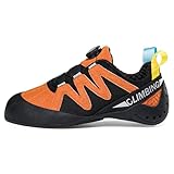 ZHENSI Kletterschuhe Boulderschuhe Anfänger Anti-Rutsch Für Indoor Gym Männer Und Frauen,Orange,41 EU