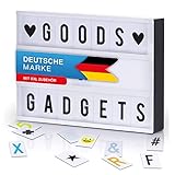 LED Lichtbox XXL Blockbuster Leuchtbox Light Box Leuchtkasten + USB-Netzteil + 204 Buchstaben & Zeichen (Premium)