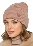Baesics Wintermütze Rosa Unisex – Warme Strickmütze Beanie, Elegante und elastische Mütze für Herbst & Winter, weich gestrickt, modisch & zeitlos, One Size