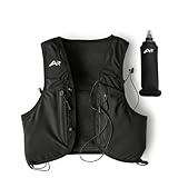 AeroRun™ Laufweste für Damen & Herren mit 500ml Trinkflasche – ultraleichter, Verstellbarer Lauf- & Trinkrucksack / Running Vest – ideal zum Joggen, Trailrunning & Radfahren - Größe XS-S