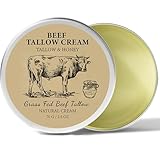Beef Tallow Skincare Balm, Rindertalg Bio Creme, Rindertalg Creme, Tallow Balm, Beef Tallow Creme, Tallow Creme Bio für Gesicht und Körper, Langanhaltende Feuchtigkeit und Strahlende Haut (Extra)