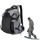 Rucksack Skistiefel, 30 l, Snowboard-Rucksack | Aufbewahrungstasche für Snowboardstiefel, für Skifahrer, Reisende, Besucher, Stationsführer, Outdoor-Helm, Ausrüstung, Kleidung, Reise, Wandern