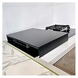 LINGDSWULING Rutschfeste Kochfeldabdeckung, Schwarz, Leicht Reinigen Hitzebeständig, Brenner-abdeckung,abdeckung Stärke Kratz- Herdabdeckplatten Karbonstahl,(Black,35x45x7cm(14x18x3in))