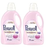Perwoll Wolle und Feines Faser Pflege Feinwaschmittel, 40 (2 x 20) Waschladungen, für Wolle, Seide und Feines