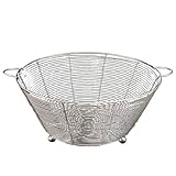 Seiher, Edelstahl Gemüse Waschschüssel, Waschen Stahl Sieb, Obst Aufbewahrungskorb Waschsieb Edelstahl, Lebensmittel Spülschüssel Metalldraht Abtropfgestell zum Kochen für Tomaten, Pfirsich