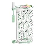 momcozy Premium Babyflaschen Trockenständer – Vertikaler Flaschenhalter für 18 Flaschen & Stillzubehör | Mit Reise-Set & Bürstenhalter (37x17x54 cm)