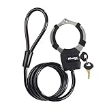 Master Lock Kabelschloss mit Schlüssel, 1 m, Ideal für Scooter Roller, Fahrrad, Kinderwagen, Sportausrüstung, Schwarz