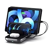SATECHI Dock5 Ladestation für mehrere Geräte mit kabellosem Laden – Kabel separat erhältlich – Für M2/M1 iPad Pro/Air, iPhone 16/16 Pro, 15 Pro Max/15 Pro/15/15 Plus, 14 Pro Max/14 Pro/14/14 Plus