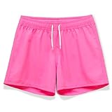 MEILONGER Mädchen Jungen Shorts Badehose Strand Board Shorts Kinder Kurze Leichte Casual Badeanzug Bademode Keine Liner(Pink,14-16)