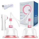 Frauen Brustpumpe Leistungsstarke Brust-Vakuumpumpen Elektrische Brustvergrößerung Nippelsauger Brustsauger Brustform Schönheit Pumpe, Brust Wachstums Trainings Massagegerät Sexspielzeug,Doppelte,D