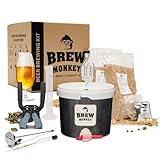 Brew Monkey® Bierbrauset Helles | Komplett Set 5 Liter Bier | 6,4% Vol | Bier Brauen Set | Männergeschenke | Bier Geschenke für Männer | Geburtstagsgeschenk für Männer | Originelles Weihnachtspräsent