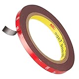 Emitever Doppelseitiges Klebeband - 10m x 10mm, Montageband Extra Stark Wasserdichtes Multifunktionales Montageklebeband klebestreifen für Wand und LED-Streifen, Auto