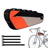 Vllold Fahrradtaschen für Fahrräder – wasserdichte Rahmentasche, Fahrradsatteltasche, Fahrrad-Oberrohrtasche für Reparaturwerkzeuge, Innenschlauch, Pumpe, Rücklicht