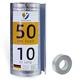 CCLIFE Isolierfolie Thermofolie Alu Dämmfolie 3-4mm Heizkörper Reflexionsfolie für Dächer Fenster Rohre Böden,0.5x10m-5㎡