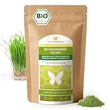 500g BIO Weizengras Pulver aus DEUTSCHLAND, Rohkost-Qualität, aus jungen Gräsern, ohne Zusätze, für grüne Smoothies