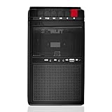 Kassettenspieler, Kassettendecks Bluetooth, Tragbarer Kassettenspieler Mit Aufnahme Auf, Kassette Zu MP3 Musik Über USB/SD/PC, Kassettenrekorder Mit Ausziehbarem Griff