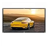 QZCX Projektionsleinwand 60 Zoll 72 Zoll 84 Zoll 100 Zoll 120 Zoll 150 Zoll 16:9 Polyester Falten Einfache Weiche Vorhang Projektor Bildschirm for Heimkino aufzubewahren(Medium