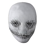 Gmokluytw Horror Gesichtsabdeckung - Skelettmaske | Gruselige Latexmaske | Realistisches Design, atmungsaktives Material, Passform, ideal für Halloween, Cosplay, Kostümfeiern, Unisex Erwachsene Größ
