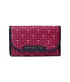 Tommy Hilfiger Kennedy II Flap Continental Wallet Coated Square Monogramm, Italienischer Wein/Exzenter Magenta, Einheitsgröße, Kennedy Ii Flap Continental Wallet Coated Square Monogramm