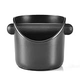 Abklopfbehälter, Abschlagbehälter für Siebträger, Siebträger Zubehör, Kaffeemaschine Abschlagbox, Knock Box für Kaffeesatz(Schwarz)
