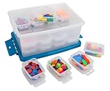 Betzold Aufbewahrungsboxen-Set, transparent, 25-teilig - 0,2 l Boxen mit Deckel