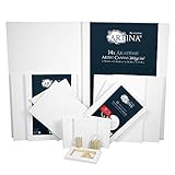 Artina FSC Keilrahmen 14er Set Akademie 50x70, 30x40, 24x30, 13x18 cm - Leinwand Set Maltuch aus 100% Baumwolle Leinwände 280 g/m² - Keilrahmenset Leinwand zum Bemalen für Acryl, Aquarell, Öl uvm
