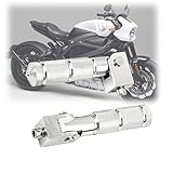M8 Motorrad Fußrasten 2 Stück 90 ° faltbare Fußstützen universal elektrisches Motorrad vorne und hinten rutschfeste Beifahrerpedalstütze für Elektromotorräder Taschenmotorräder (Silber)