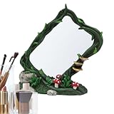 Vintage-Standspiegel aus Kunstharz, Baumranke, kunstvolles Wohnaccessoire für Mädchen und Frauen, ästhetische Hof-Skulptur