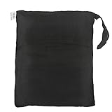 Marycrafts Seidenschlafsack Aus 100% Naturseide, Hüttenschlafsack Inlett Sommerschlafsack Aus Echter Seide 210 x 84 cm (Schwarz)