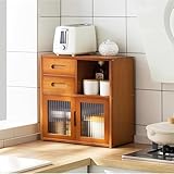 Multifunktionaler Küchenschrank, stilvolles Sideboard mit mehrschichtigem Gewürzregal und Geschirrschrank für organisierten Küchenraum
