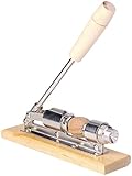 Rosenstein & Söhne Walnussknacker: Retro Design-Nussknacker aus Holz und verchromtem Stahl (Nussknacker Maschine, Nussknacker mit Hebelfunktion, Kinder Geschenkideen)